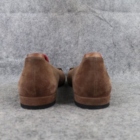 Stuart Weitzman Shoes Womens 6.5 Loafer Flats Slip On Cap Toe Suede Snake Career - Picture 7 of 16